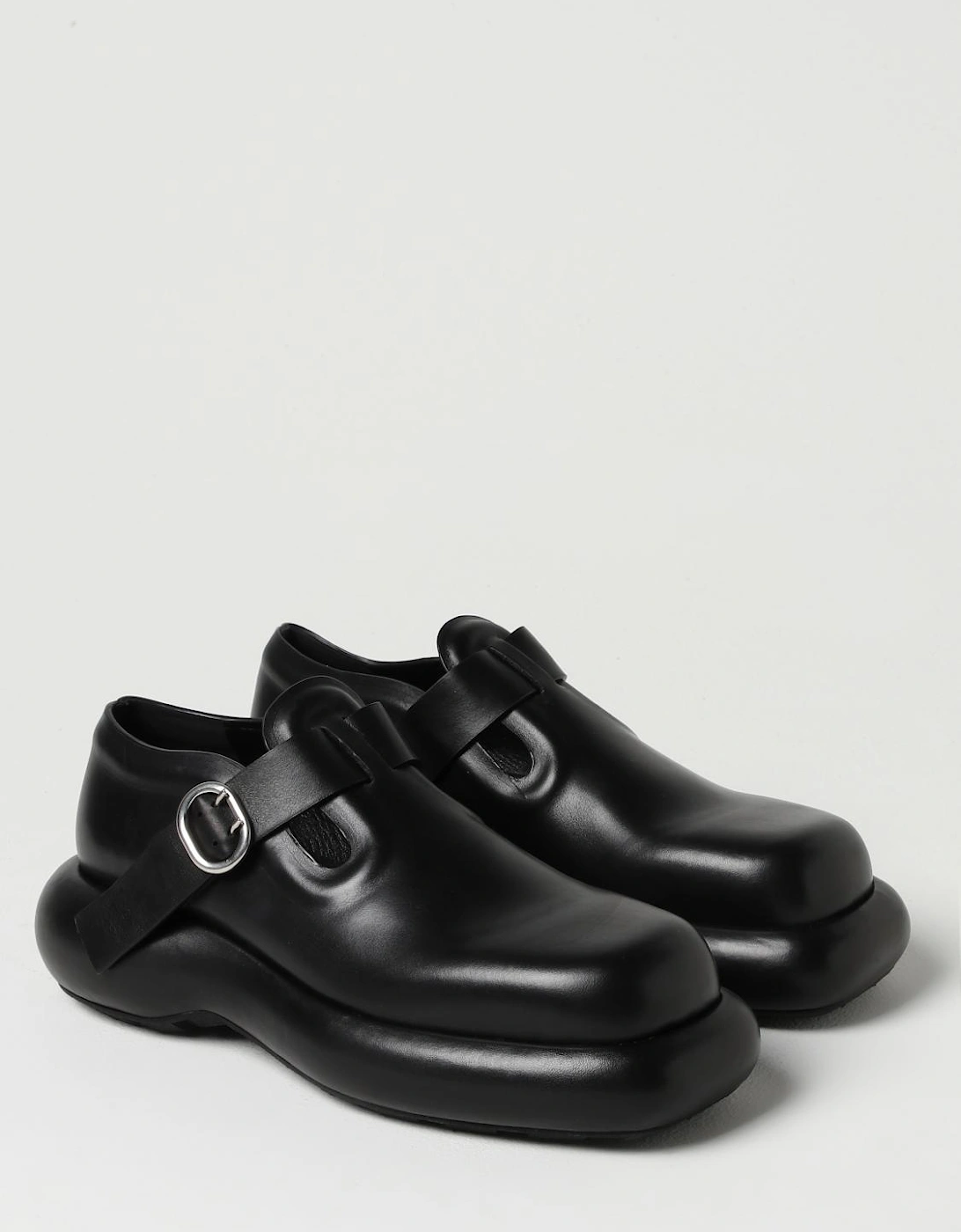 Leather Loafers BuckleStrap Chunky Sole