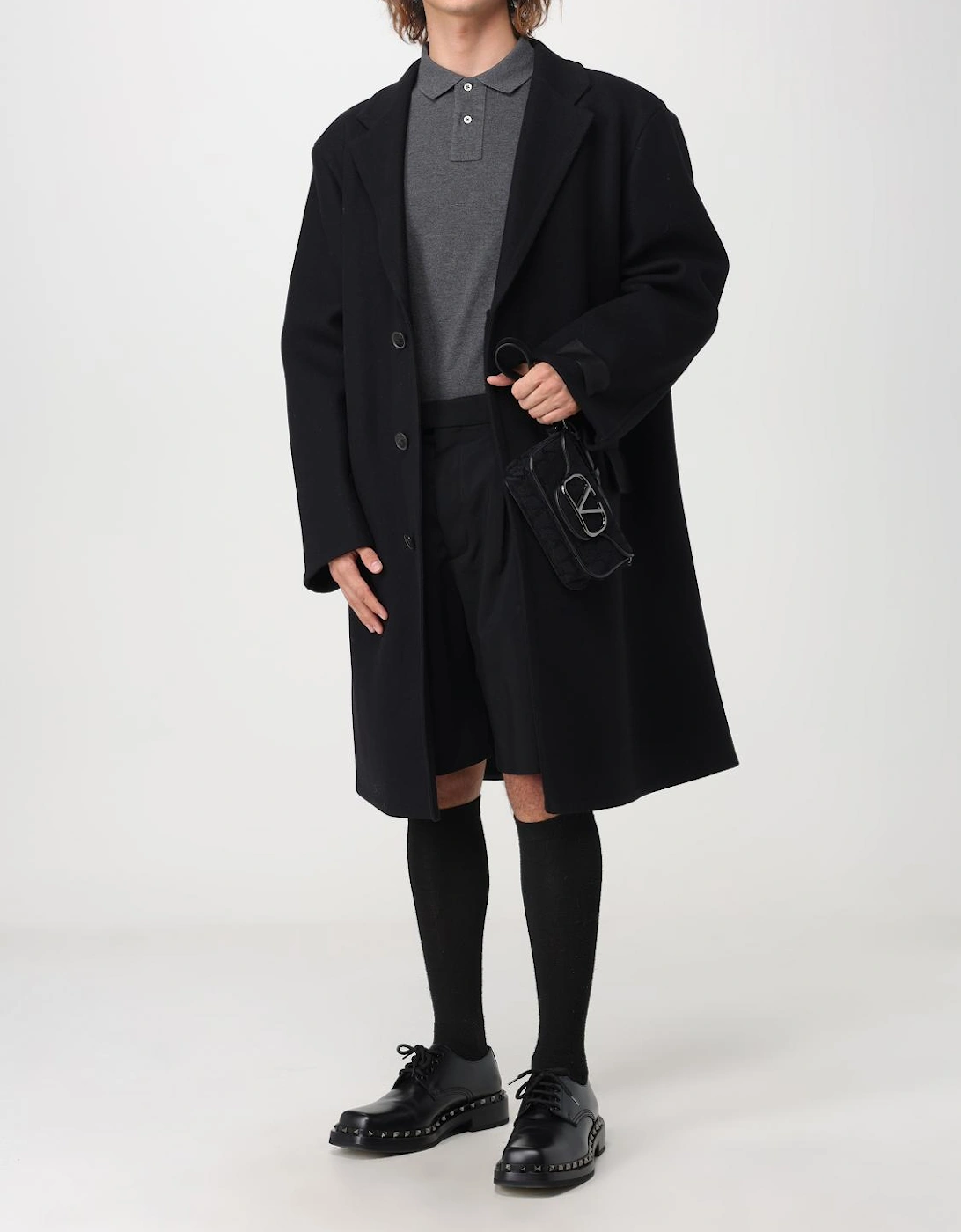 Oversized Wool Coat Classic Notch Lapel