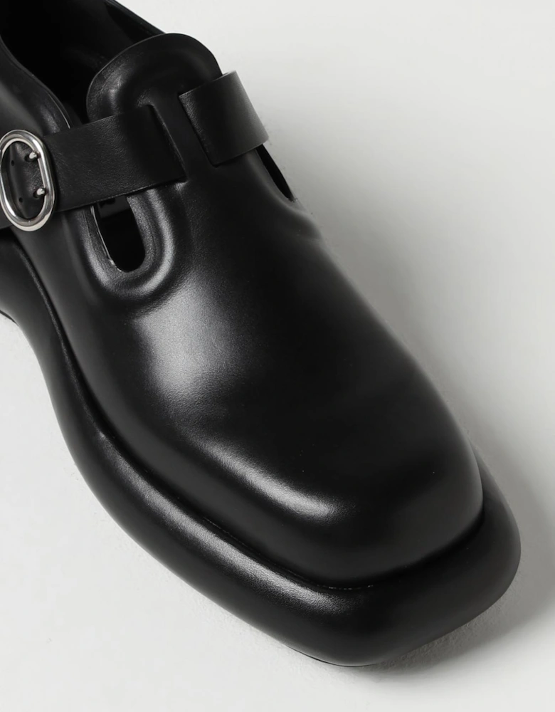 Leather Loafers BuckleStrap Chunky Sole