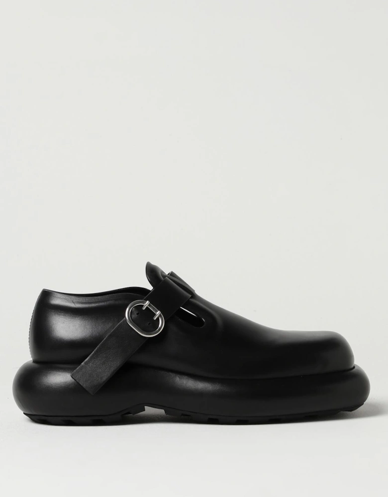 Leather Loafers BuckleStrap Chunky Sole