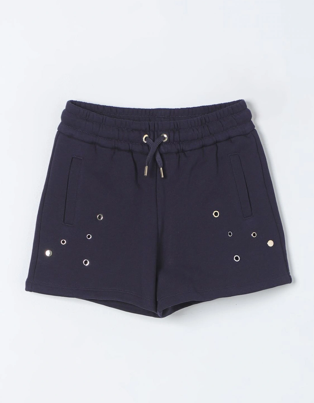 Girls Casual Shorts Metal Eyelets