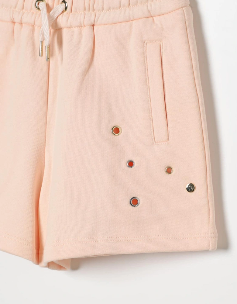 Girls Casual Shorts Metal Eyelets