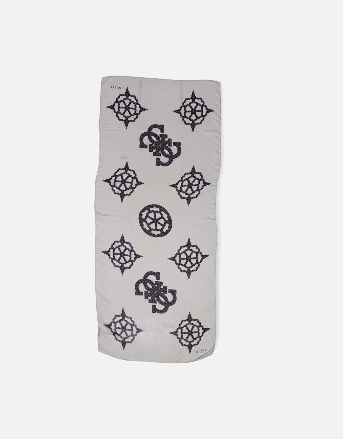 Floral Logo Scarf - White, 4 of 3