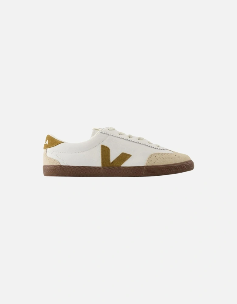 Leather Volley Sneakers - White