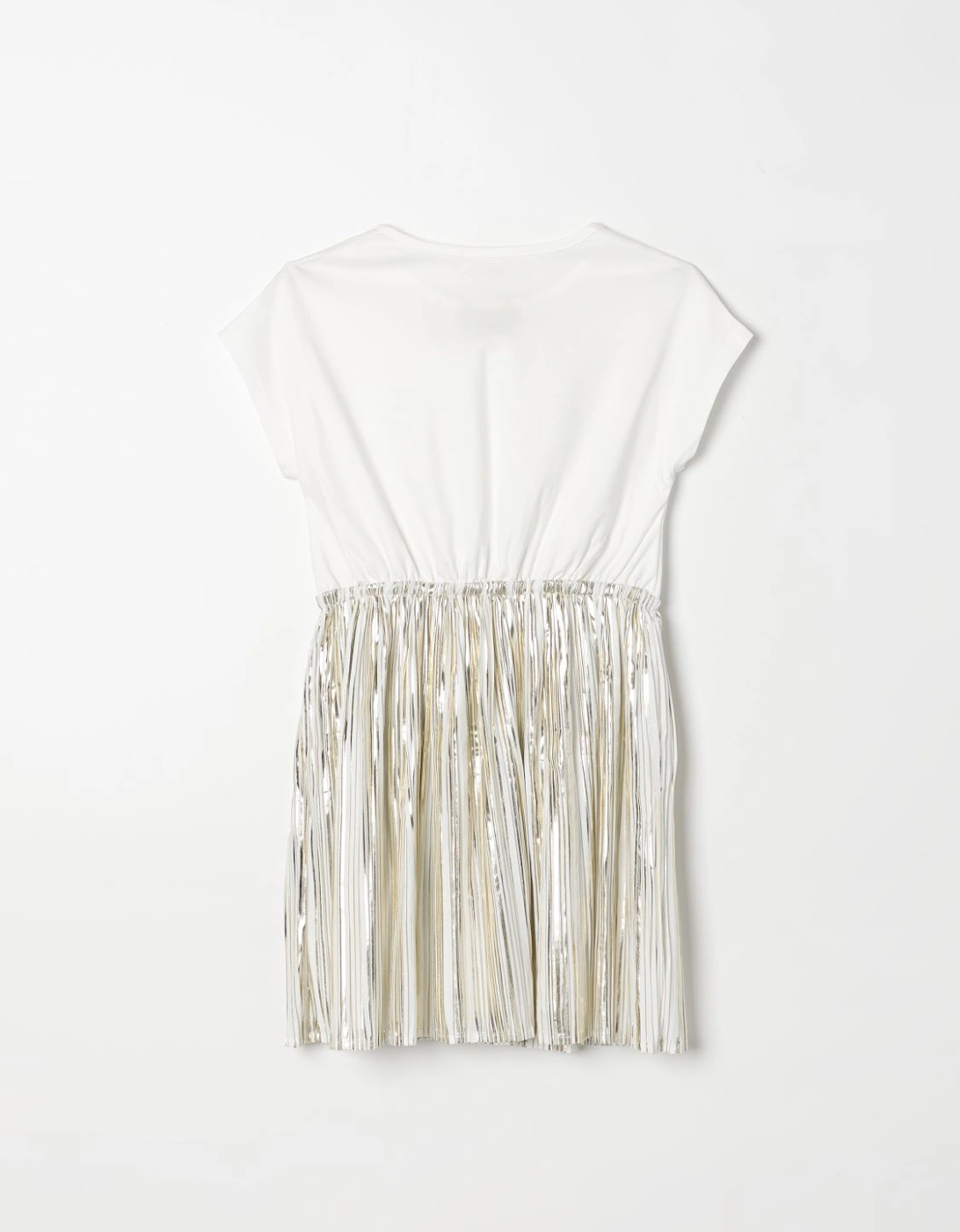 Metallic Pleated Party Dress