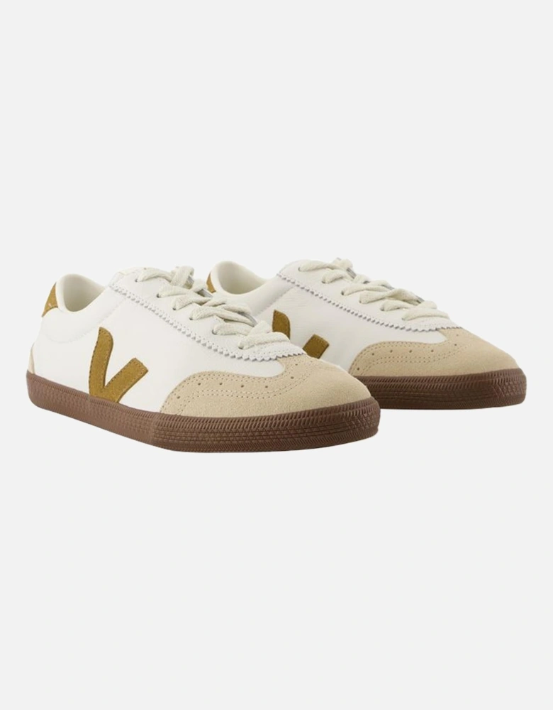 Leather Volley Sneakers - White