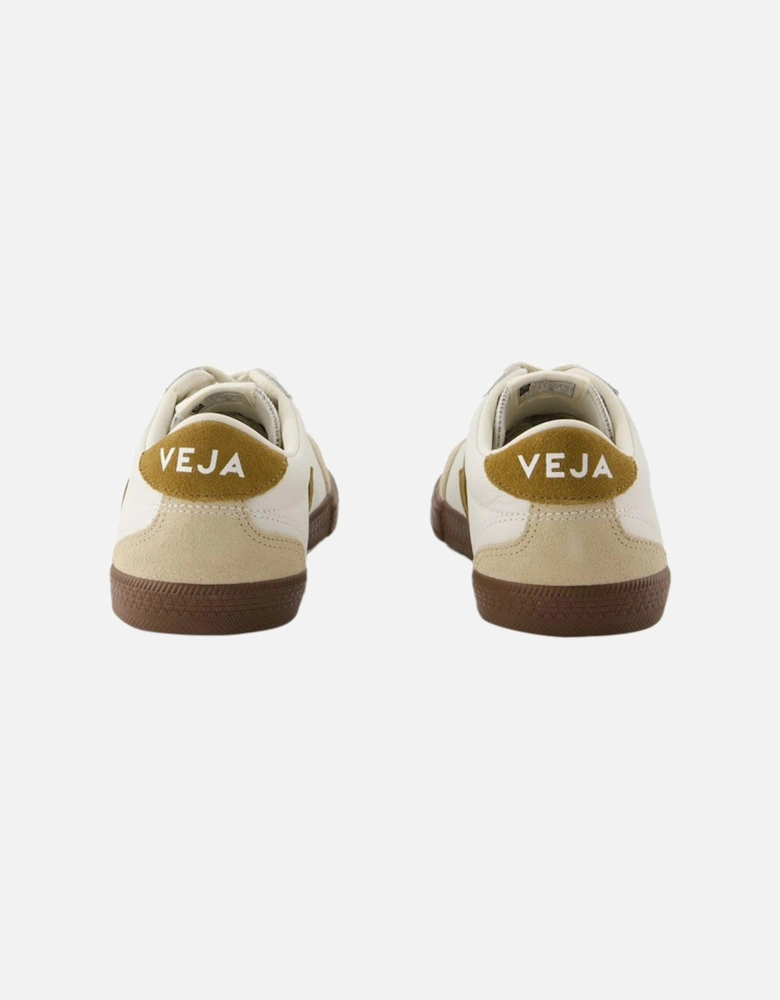 Leather Volley Sneakers - White