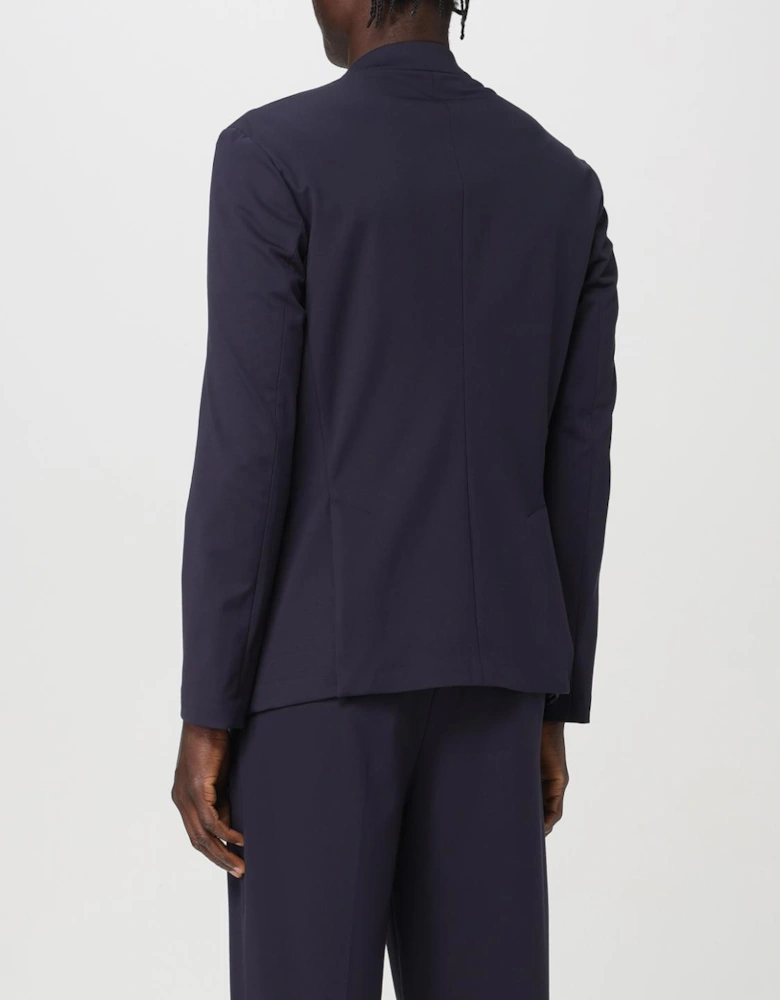 Structured Notch Lapel Suit Jacket