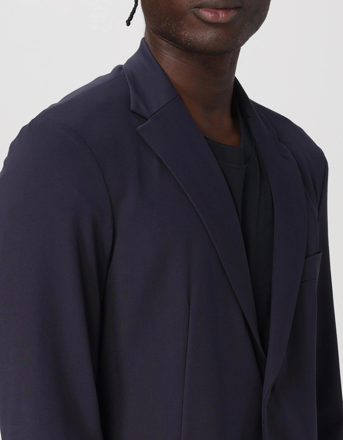 Structured Notch Lapel Suit Jacket