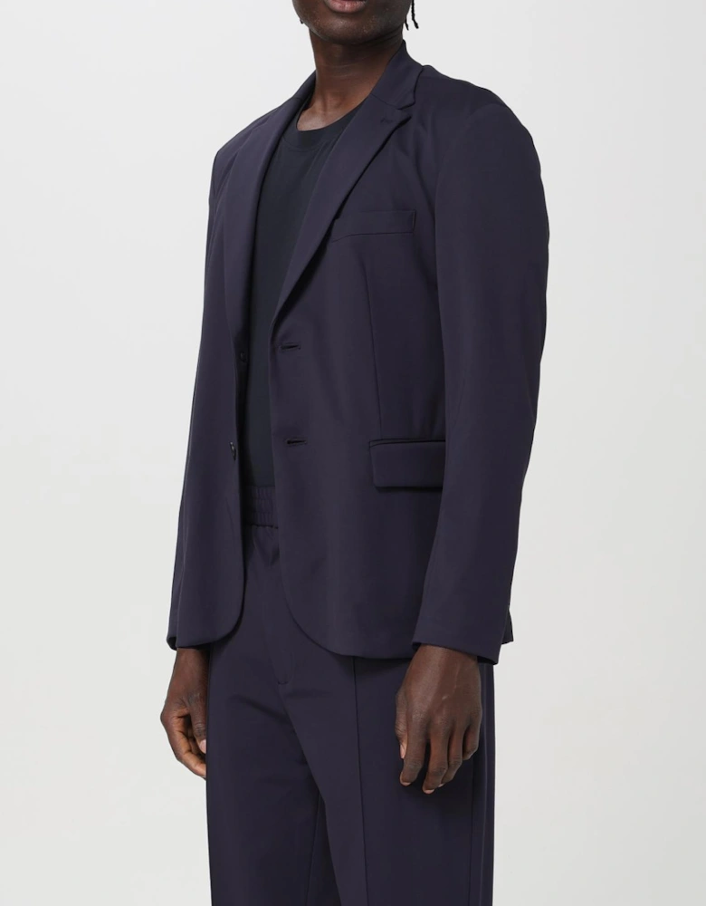 Structured Notch Lapel Suit Jacket