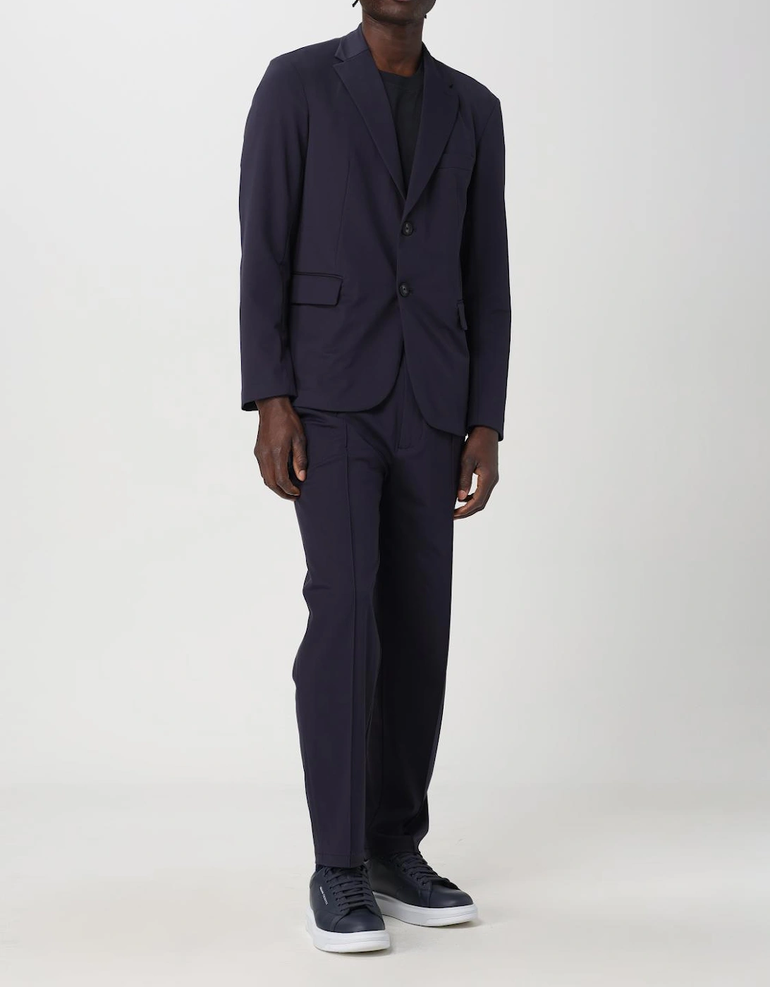Structured Notch Lapel Suit Jacket