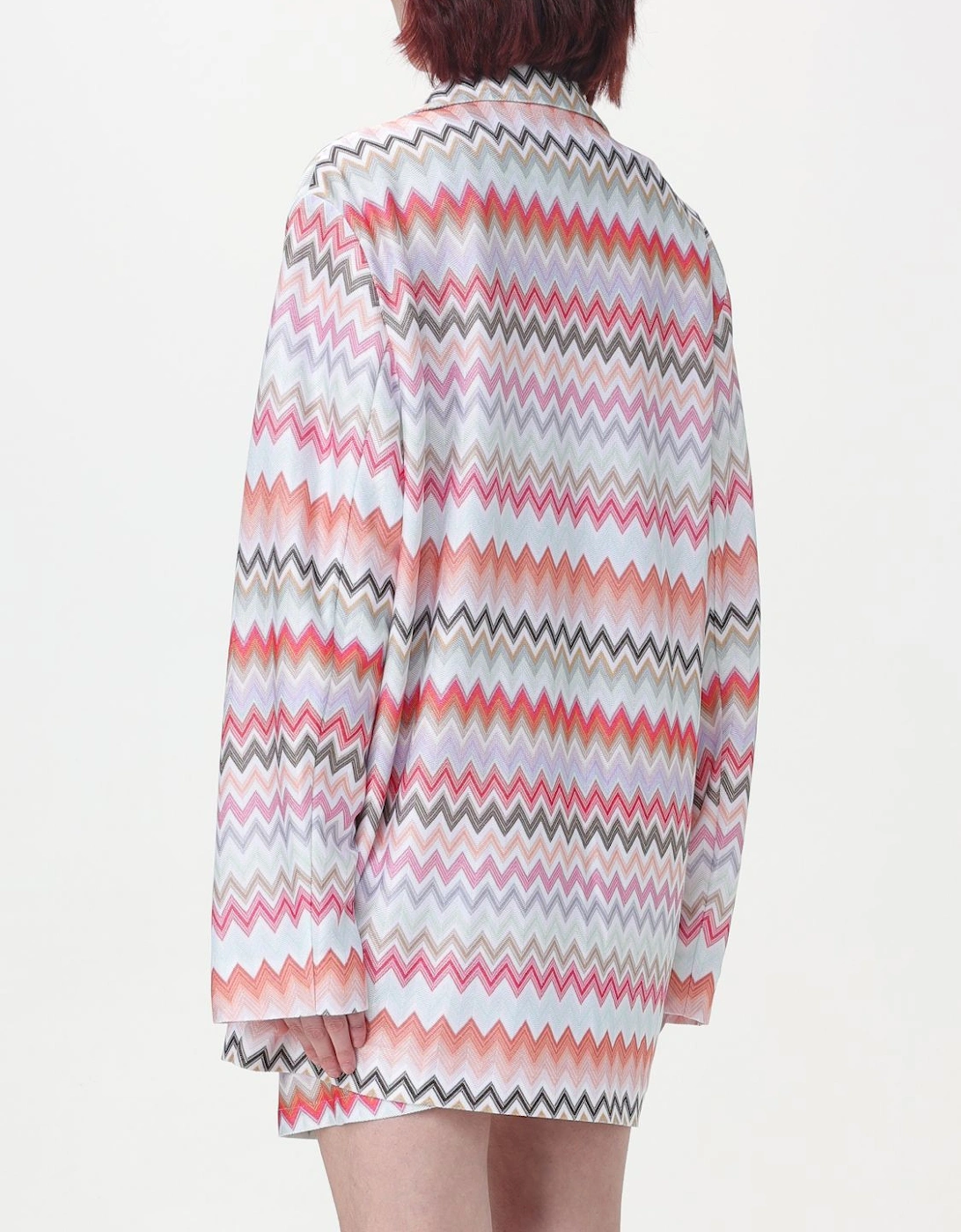 Relaxed Fit Blazer with Long Sleeves and Button Closure