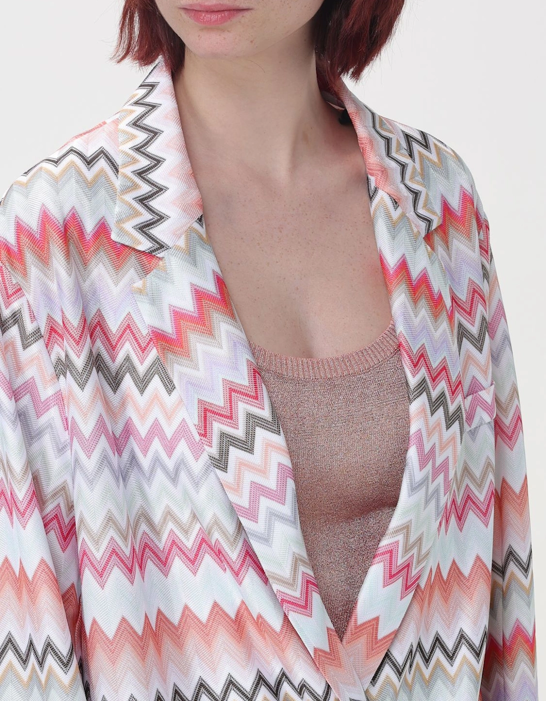 Relaxed Fit Blazer with Long Sleeves and Button Closure