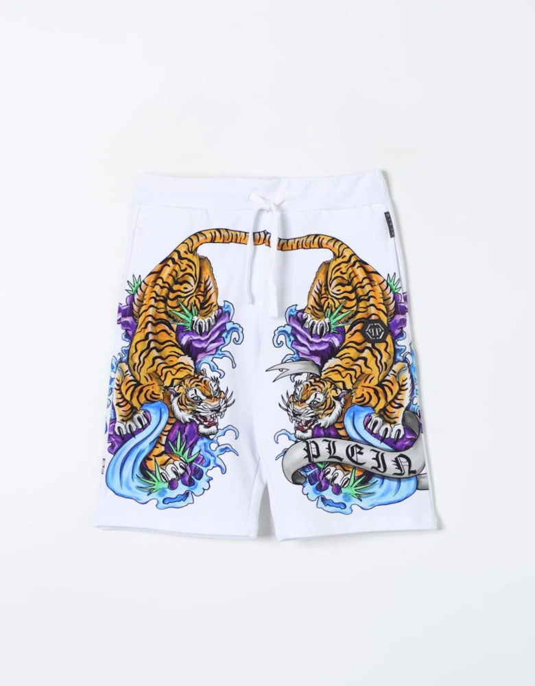 Tiger Graphic Print Shorts