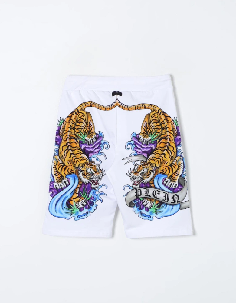 Tiger Graphic Print Shorts