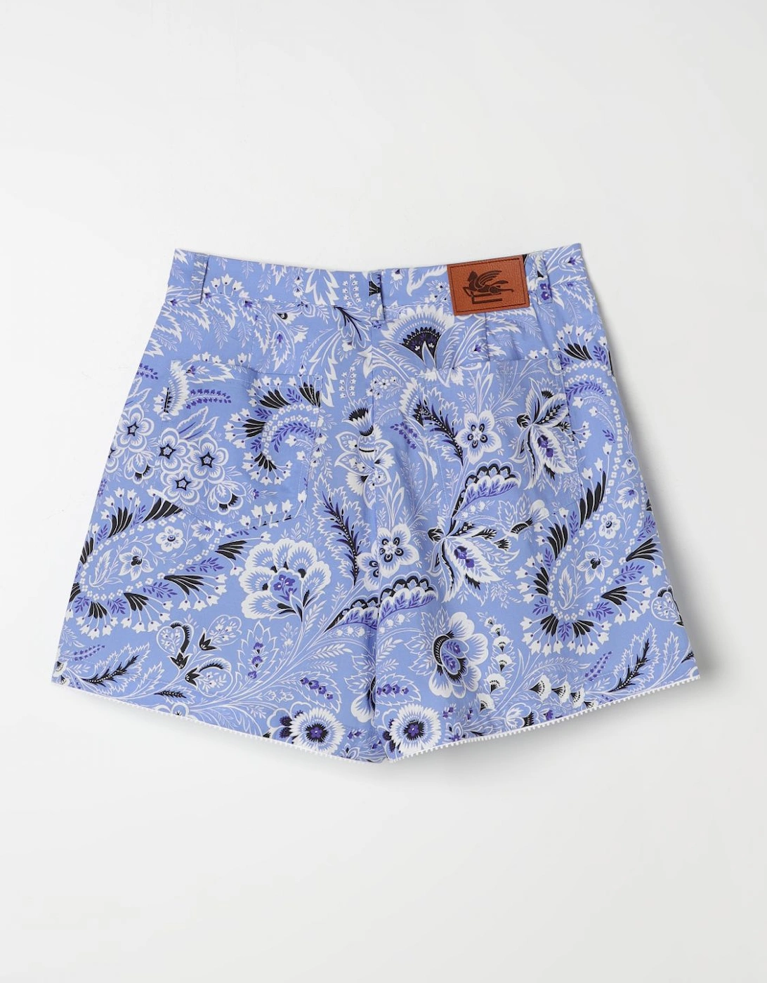 Printed High-Waisted Shorts with Pockets