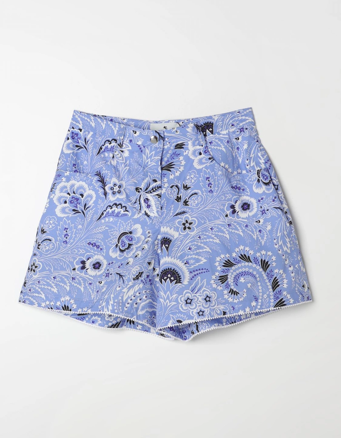 Printed High-Waisted Shorts with Pockets, 4 of 3