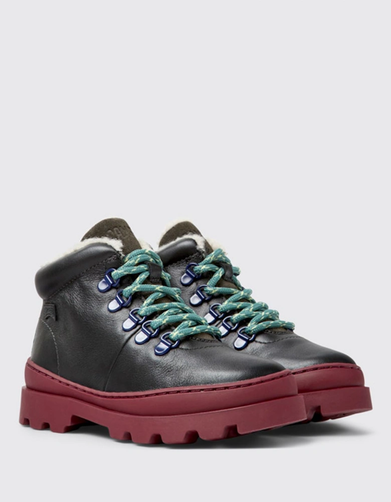Leather Ankle Boots with Lace-Up Closure and Durable Outsole Providing Comfort and Style