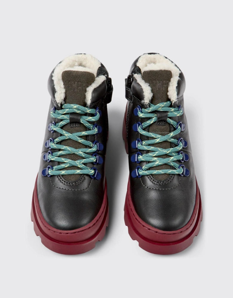 Leather Ankle Boots with Lace-Up Closure and Durable Outsole Providing Comfort and Style