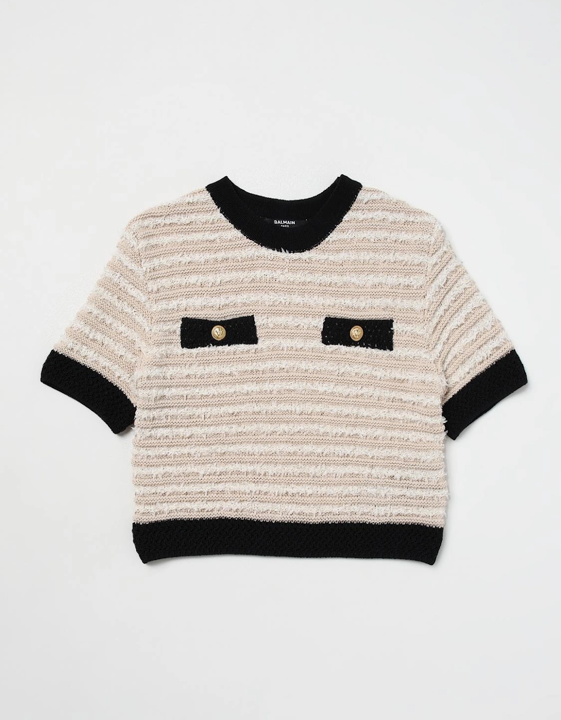 Cropped Knit Sweater Short Sleeves, 4 of 3