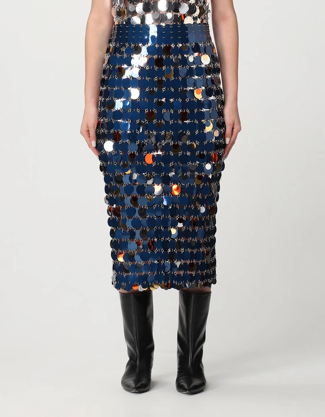 Chainmail Sequin Midi Skirt, 5 of 4