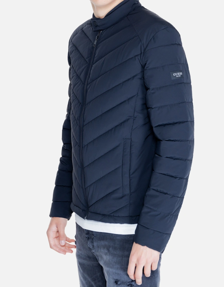 Men's Quilted Bomber Jacket - Navy