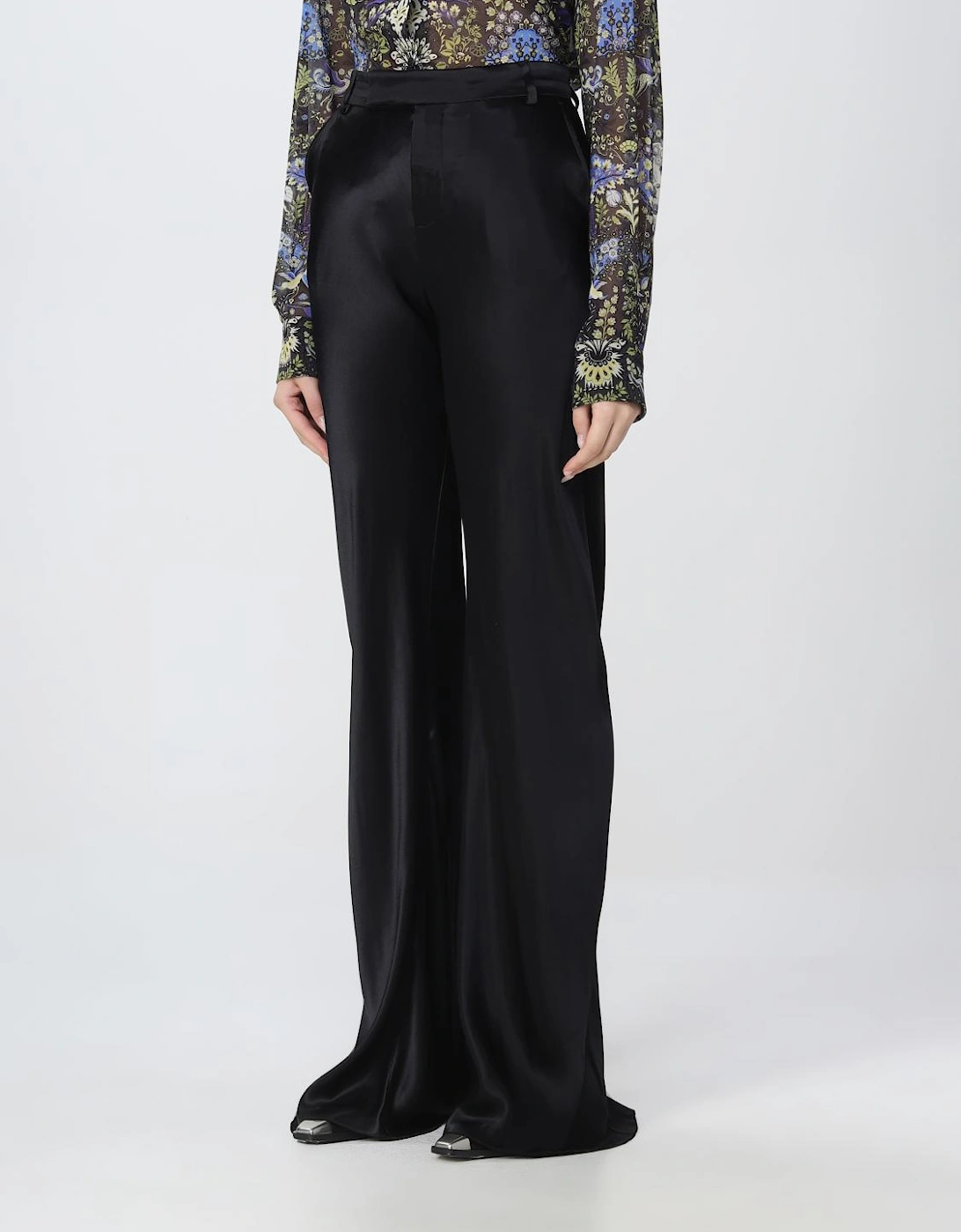 Silk Wide Leg Trousers