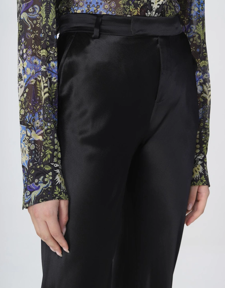Silk Wide Leg Trousers
