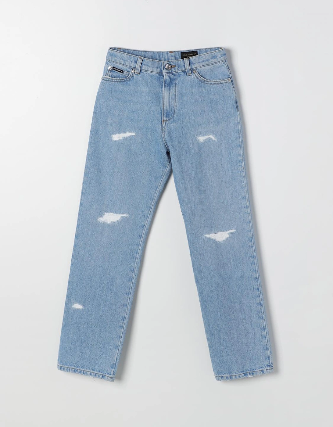 Kids Straight Leg Distressed Jeans, 4 of 3
