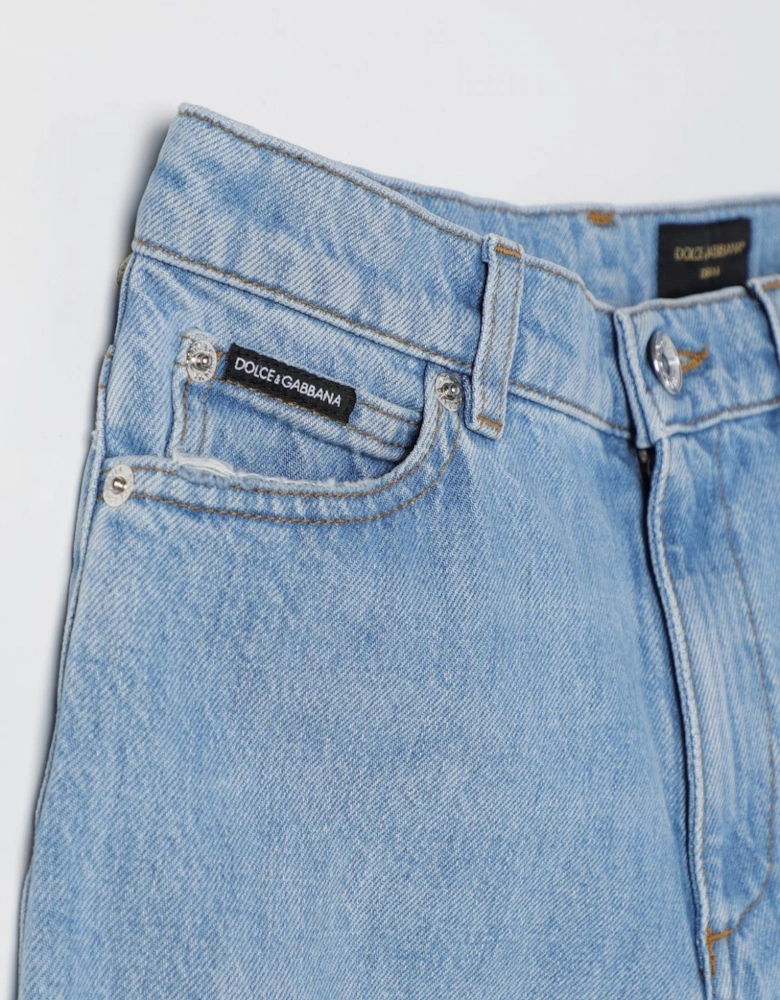 Kids Straight Leg Distressed Jeans