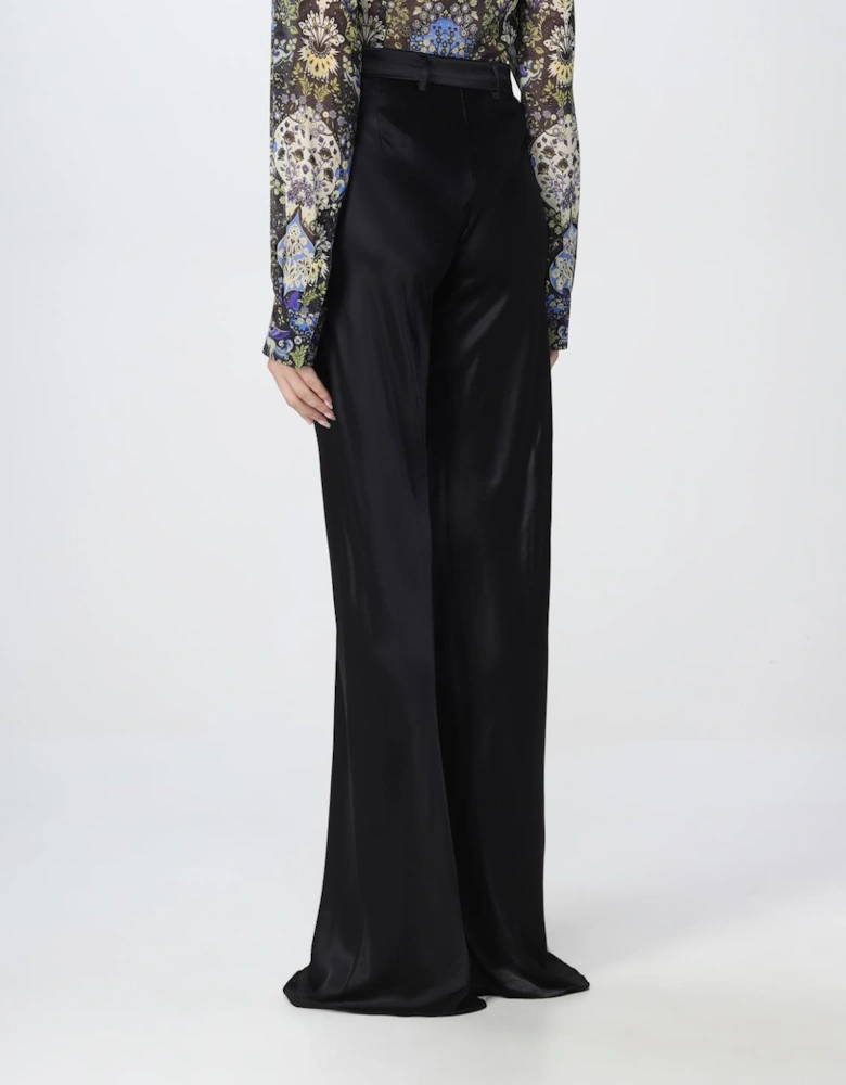 Silk Wide Leg Trousers