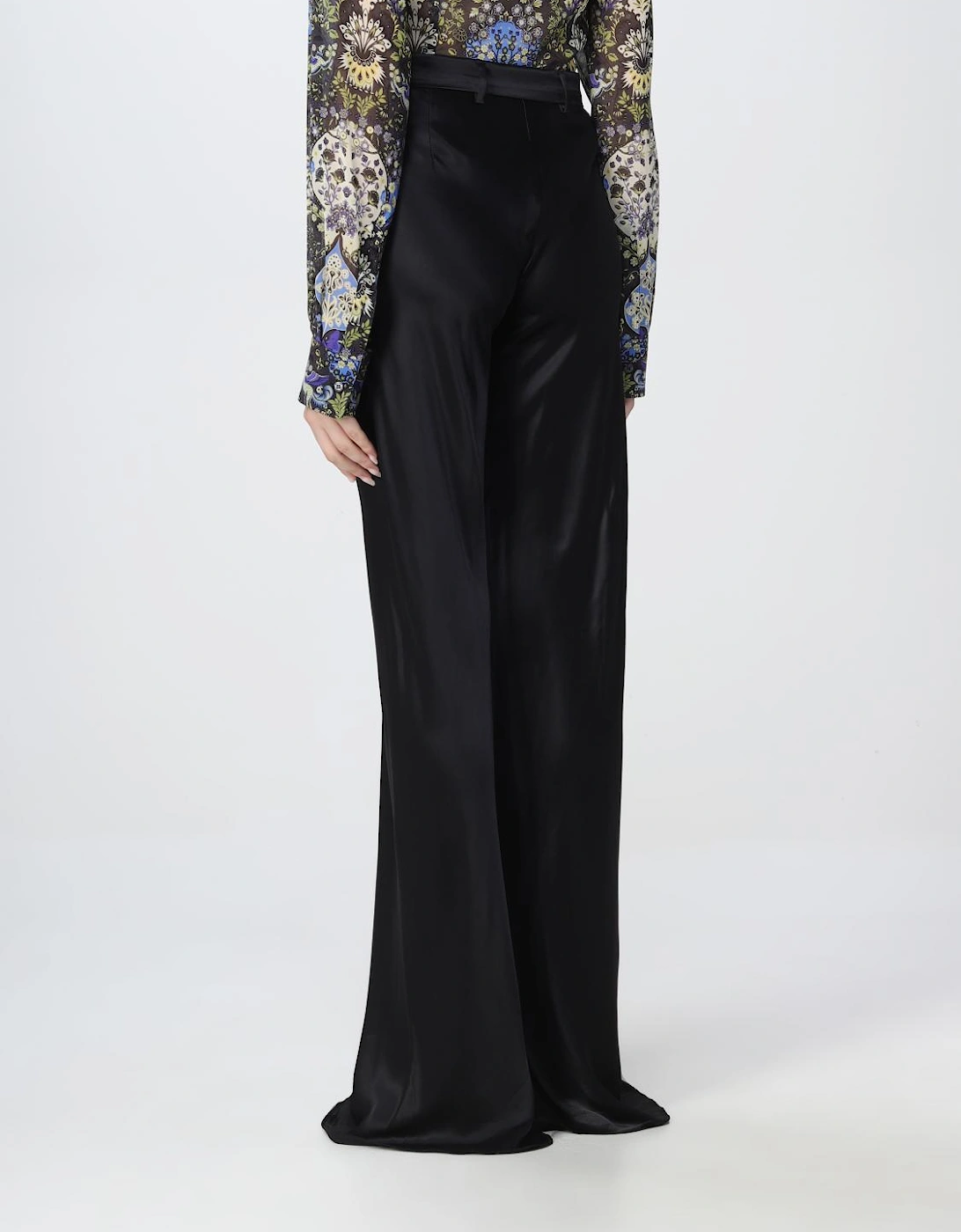 Silk Wide Leg Trousers