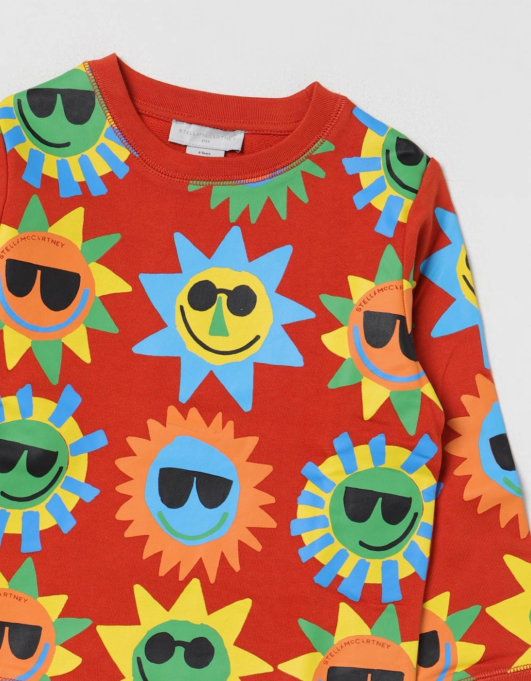 Kids Smiling Sun Print Sweater