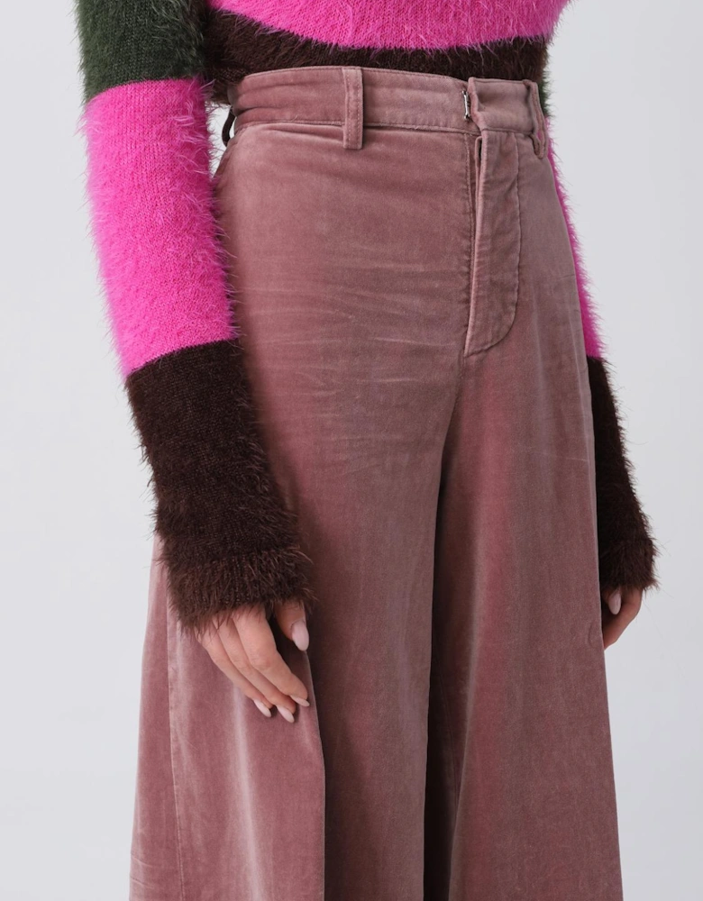 Velvet Wide Leg Pants