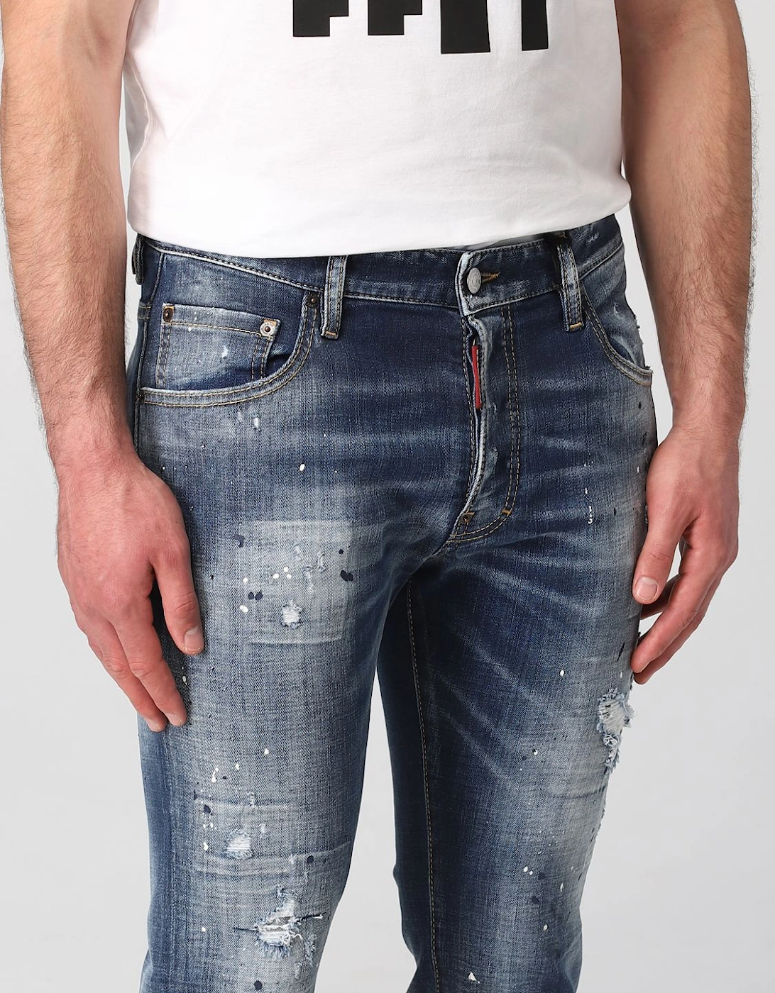 Skater Cool Guy Distressed Jeans