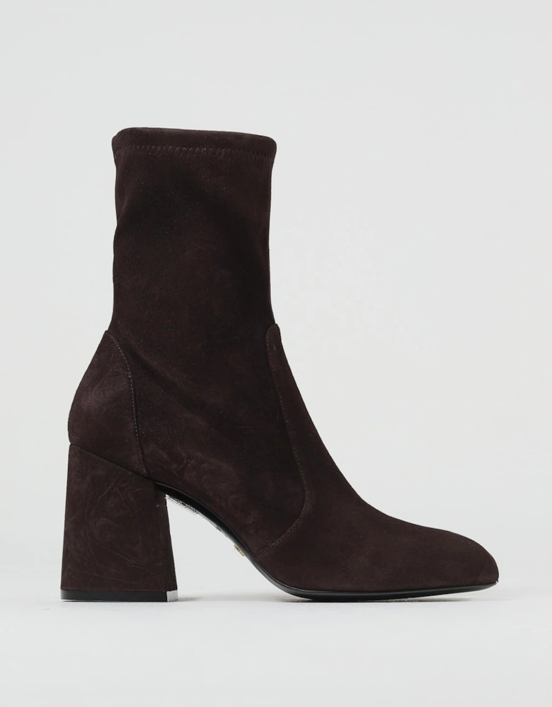 Reserve Sock Bootie Suede Block Heel