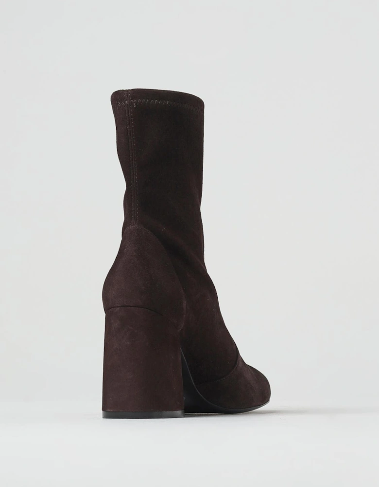 Reserve Sock Bootie Suede Block Heel