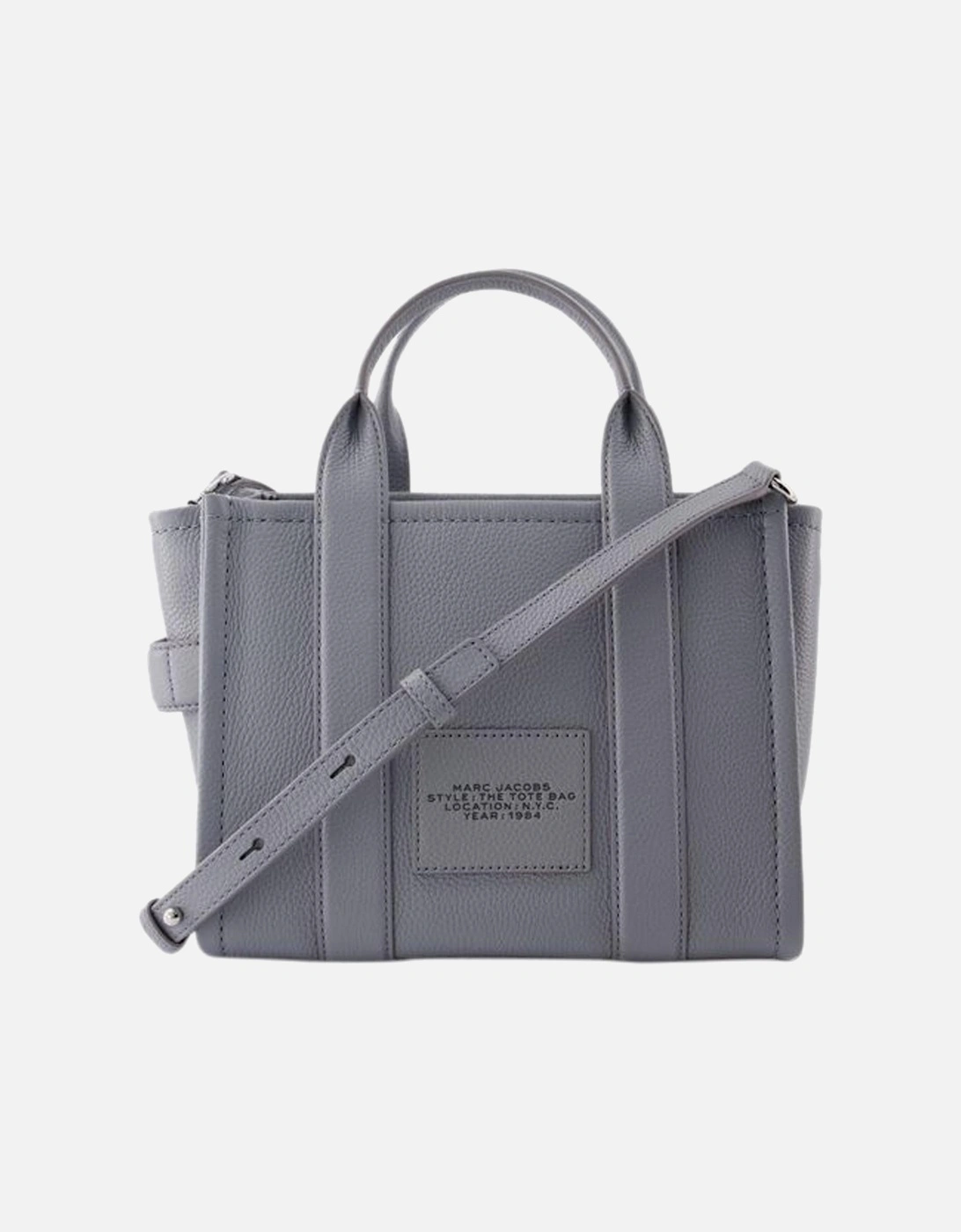 Leather Small Tote with Multiple Pockets and Shoulder Straps
