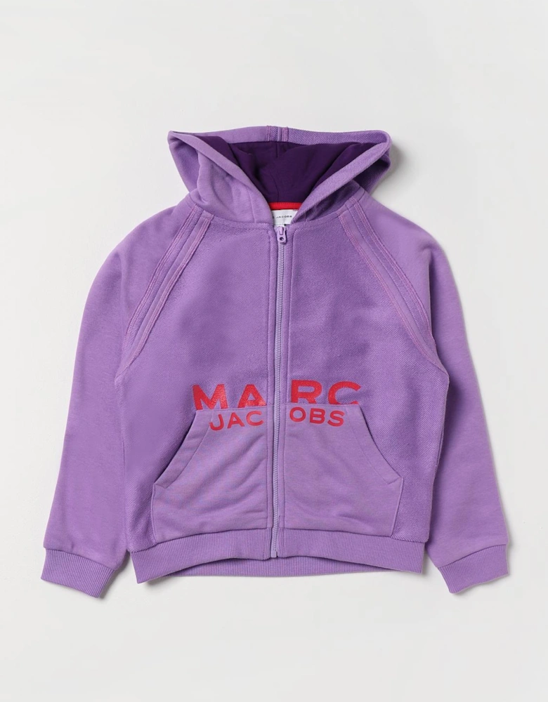Girls ZipUp Hoodie Logo Print