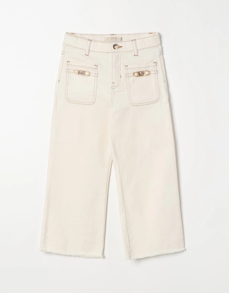 Kids Cropped WideLeg Jeans