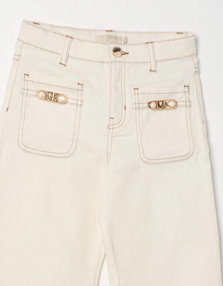 Kids Cropped WideLeg Jeans