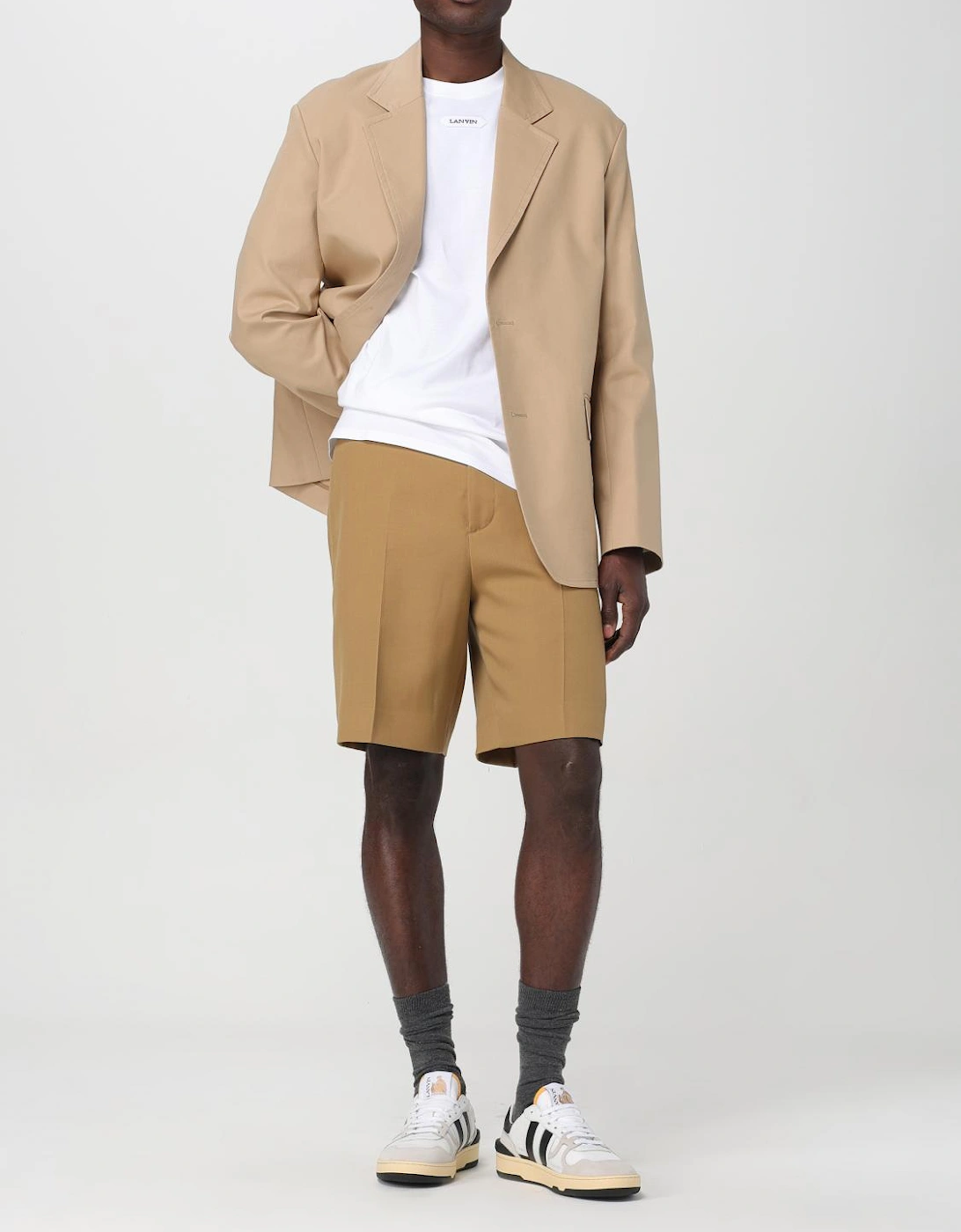 Relaxed Fit Cotton Suit Jacket