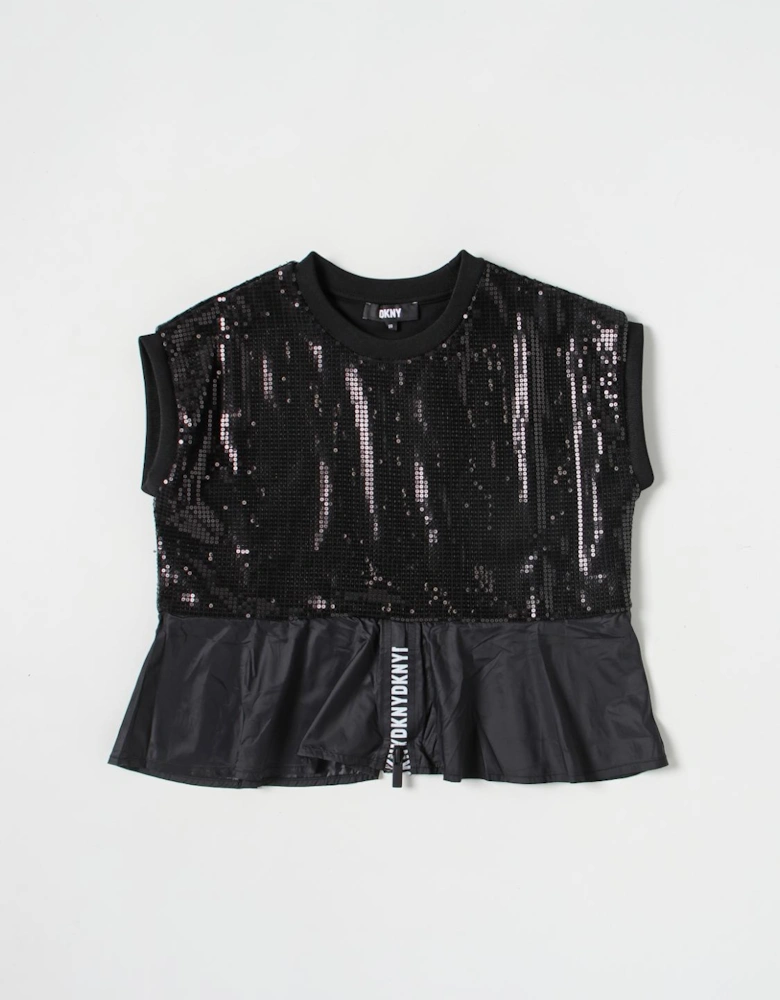 Sequin Peplum Top