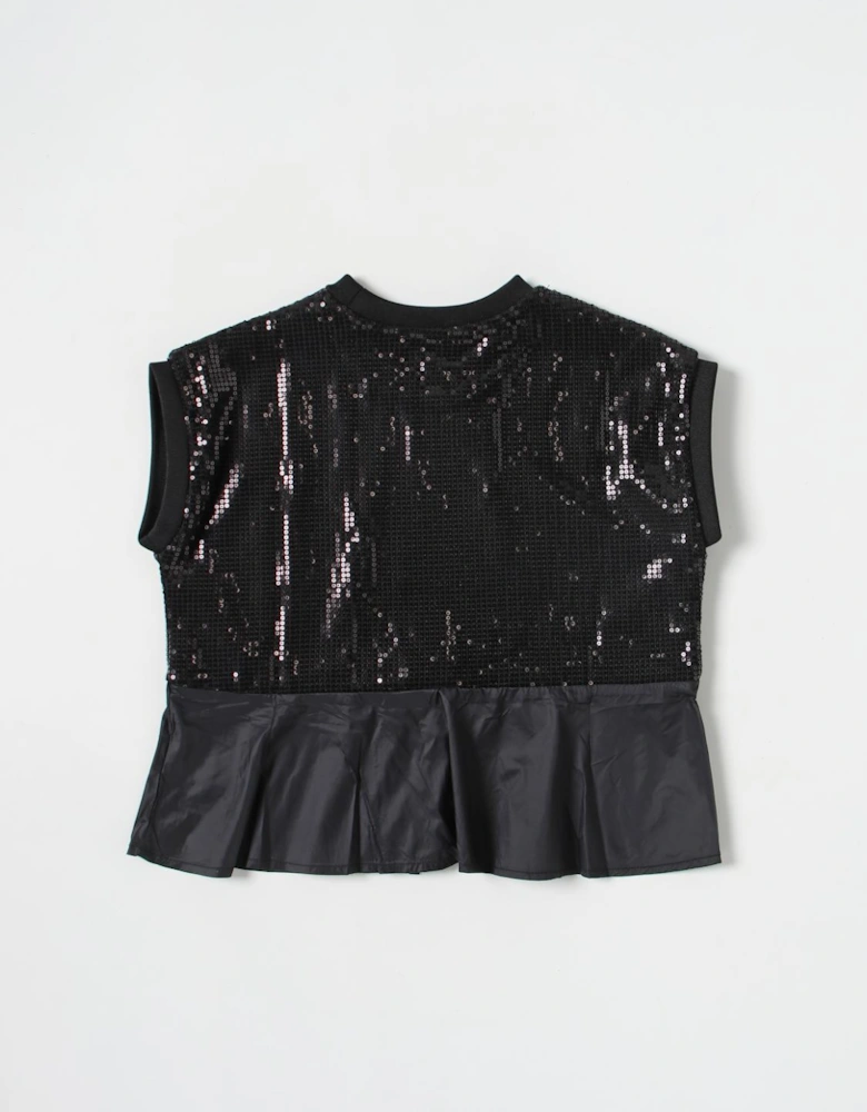 Sequin Peplum Top