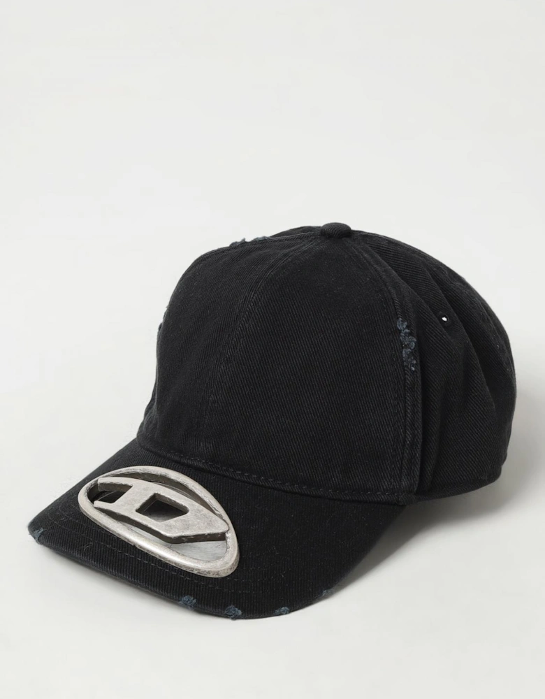 Distressed Baseball Cap Metal Accent