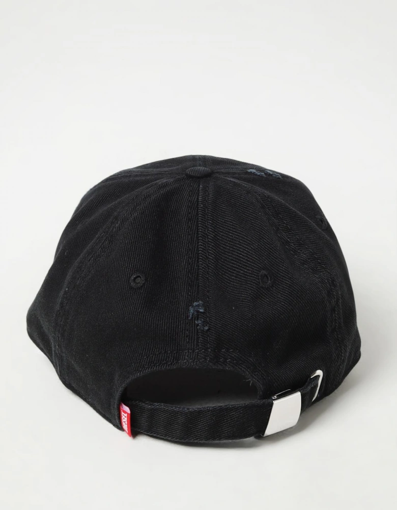 Distressed Baseball Cap Metal Accent