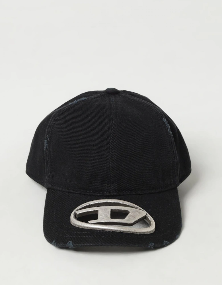 Distressed Baseball Cap Metal Accent