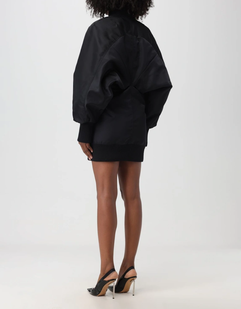 Mini Dress Bomber Jacket Style