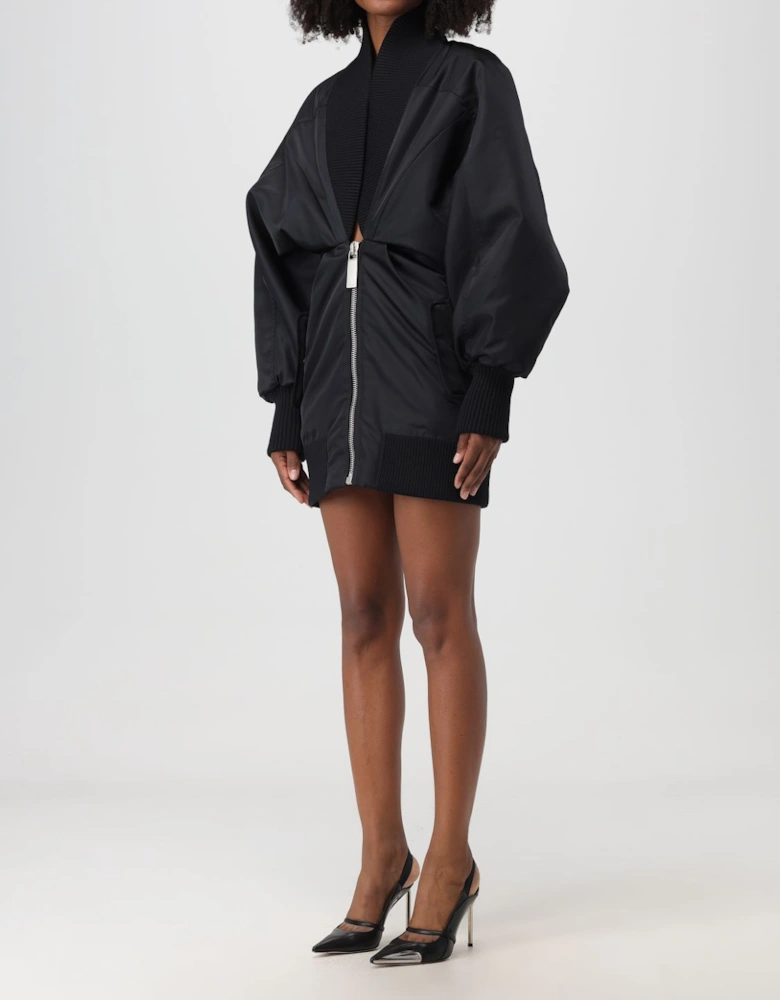 Mini Dress Bomber Jacket Style