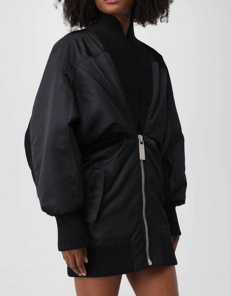 Mini Dress Bomber Jacket Style